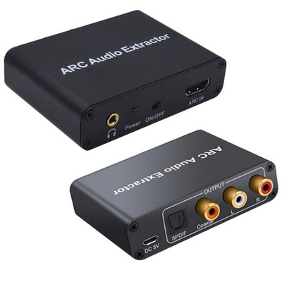 HDMI ARC Audio Extractor Digital DAC to RCA Coax SPDIF 3.5mm Converter Adapter