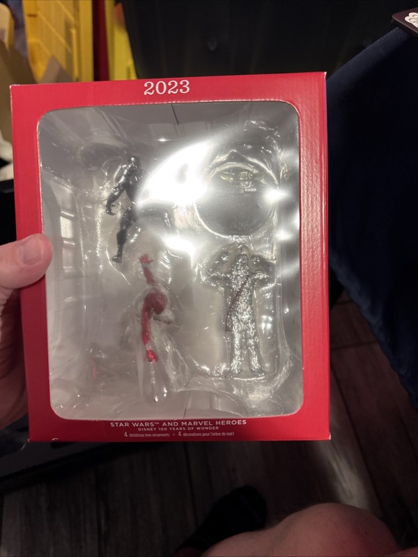 Hallmark Keepsake Ornaments Star Wars and Marvel Heroes Set of 4 Disney 2023