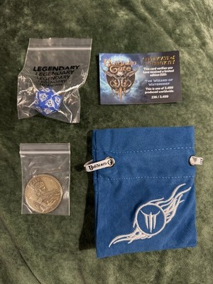 Baldur s Gate Legendary Gale Wizard Of Waterdeep Dice And Coin D20 DND #236