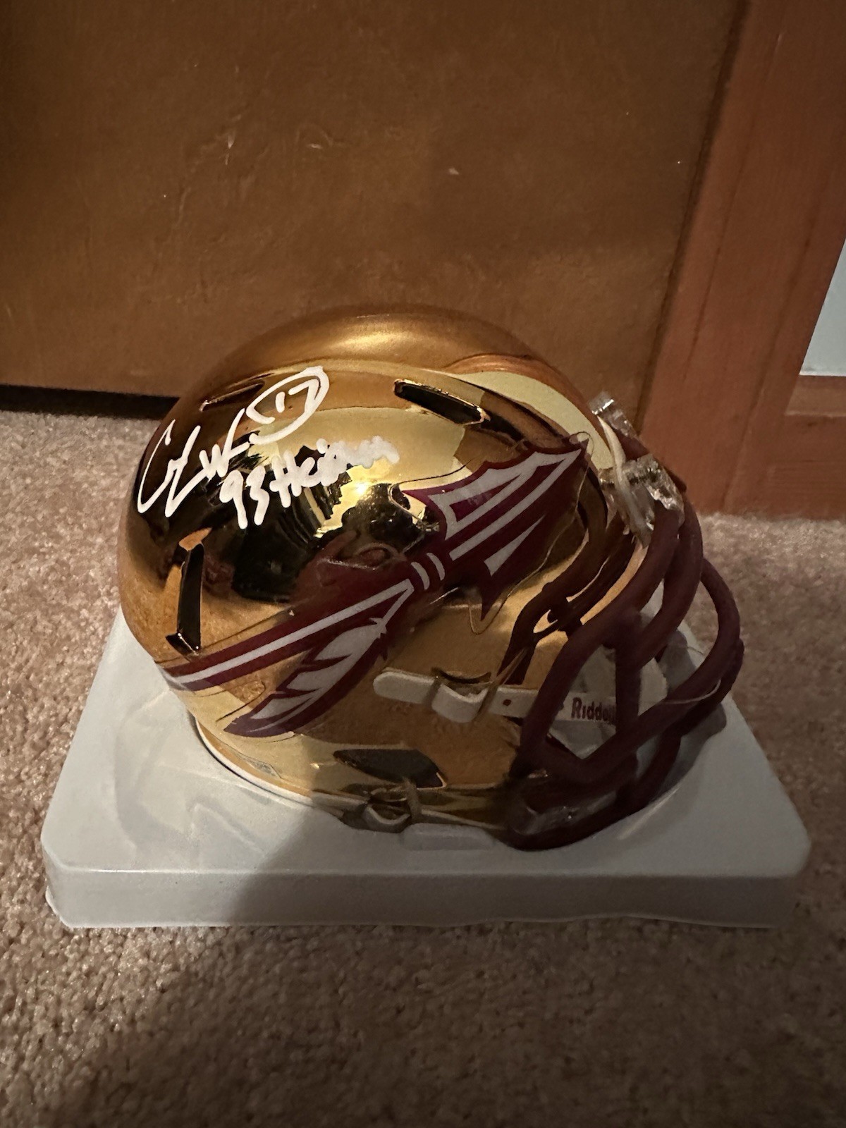 Charlie Ward Autographed Signed Florida State Seminoles / Chrome Mini Helmet W/insc Fanatics Florida State 