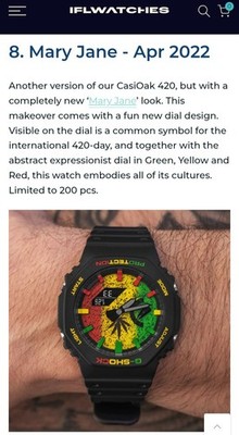 Authentic G-Shock 2100 ( IFL ) - Mary Jane / 420 Rasta | eBay