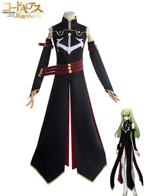 Anime CODE GEASS Lelouch of the Rebellion C.C. Dress Set Outfit Cosplay Costume