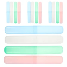 16 PCS Portable Travel Toothbrush Storage Plastic Toothpaste Container for