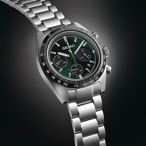 Seiko SSC933 Speedtimer Solar Chronograph Men's Watch Green Dial