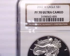 2002-W Proof American Silver Eagle NGC PF70UCAM , Problem free coin!