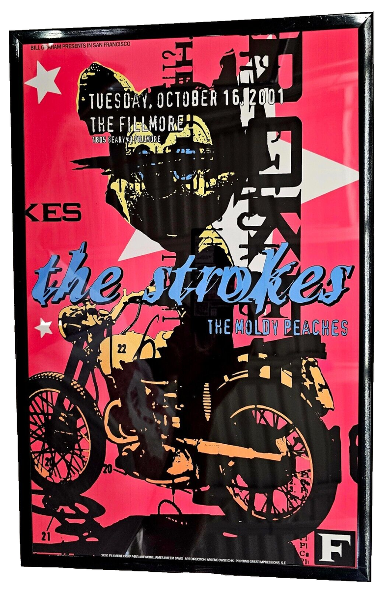 The Strokes 2001 Fillmore San Francisco Concert Poster 11 X 17
