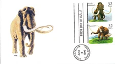 #3078-79 Woolly Mammoth - Mastodon Heritage FDC (10019963078-79001)