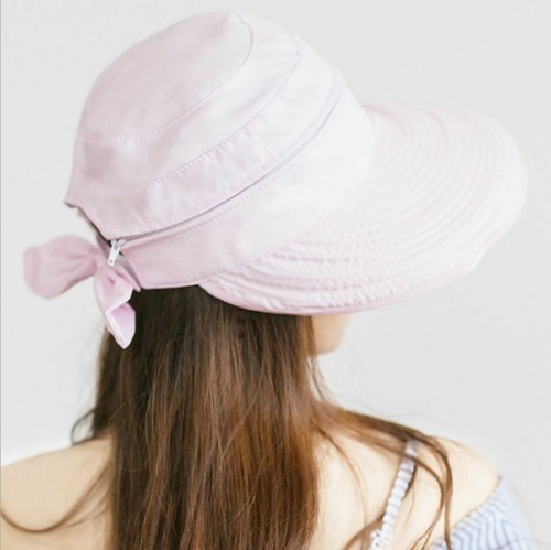 Cappello donna donna estivo tesa larga visiera pieghevole berretto esterno anti UV spiaggia sole - Foto 15 di 20
