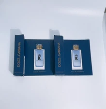 2 X DOLCE & GABBANA K Cologne edt Sample Sprays, 0.03 oz/1 ml each vial