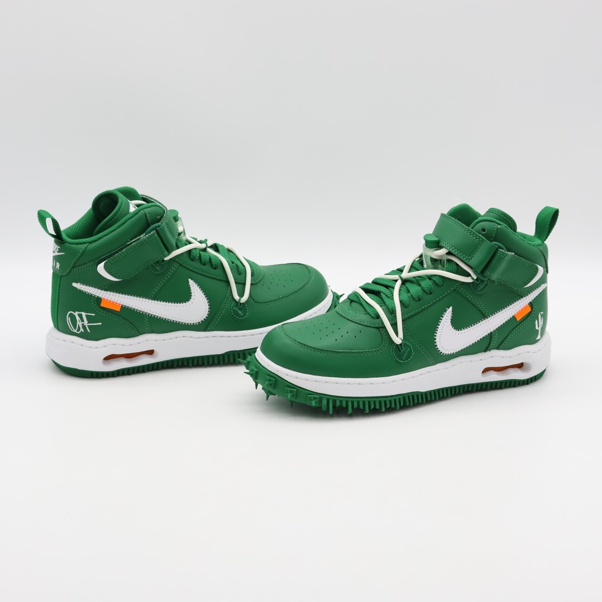 DR0500-300 Off-White Nike Air Force 1 Mid SP LTHR Pine Green White