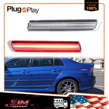 For 04-08 Acura TL JDM Type-S Look Clear Lens Red LED Rear Side Marker Lights 2X