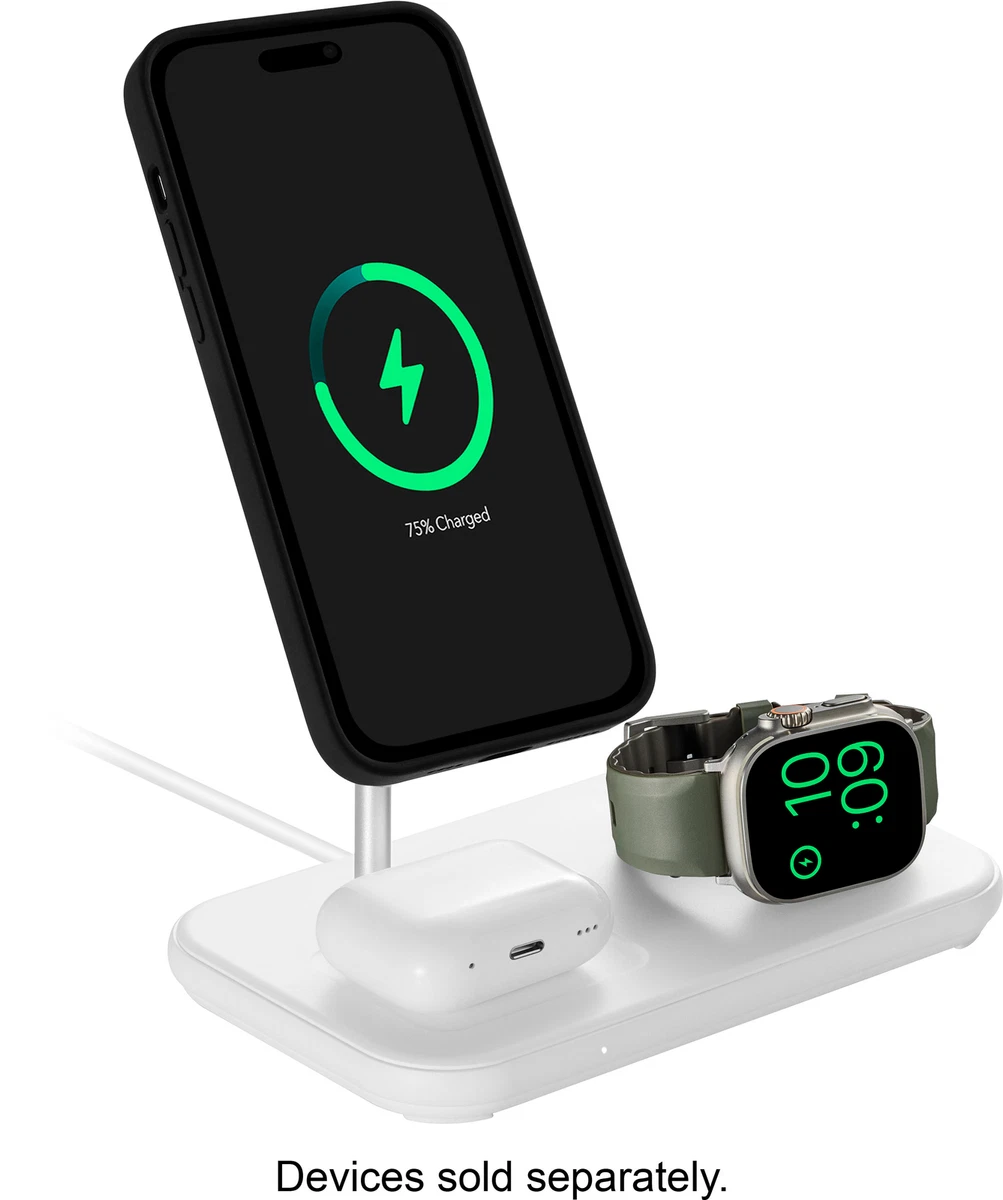 Best Buy essentials 3 in 1 7.5W Magnetic Wireless Charger with