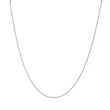 Solid 925 Sterling Silver 1mm Rope Chain Necklace Nickel Free Made in Italy