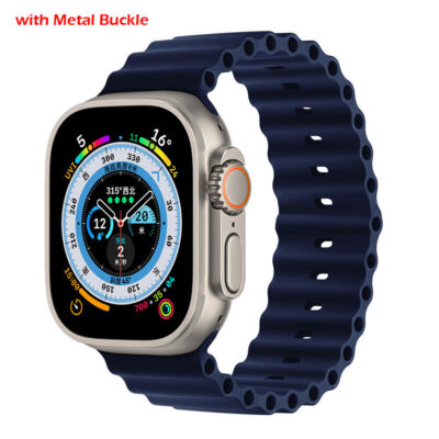 Silikon Sport 41/45/49mm Armband für Apple Watch 9 8 7 6 SE Ultra 2 Ocean Band