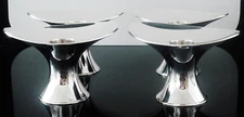 4 Modernist Sterling Silver Candlesticks, London 1967 John Grenville, Immaculate