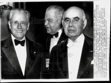 1950 Press Photo Joe Hanley, Warren Austin & Herbert Lehman at a dinner in NY