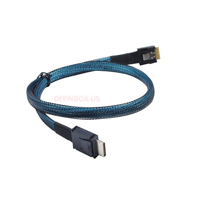 SFF-8654 Slimline SSD Data Active to OcuLink PCIe PCI-Express SFF-8611 4i Cable
