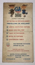 GWK Money Exchange Central Station Amsterdam the Dutch Frontier 1927-1967 Table