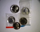 1976 PDS Washington Quarters Unc in mint cello and Proof with Silver quarters