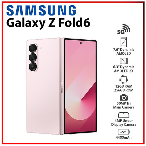 NEW Samsung Galaxy Z Fold6 5G PINK 12GB+256GB Dual SIM Android Cell Phone - 第 1/6 張圖片