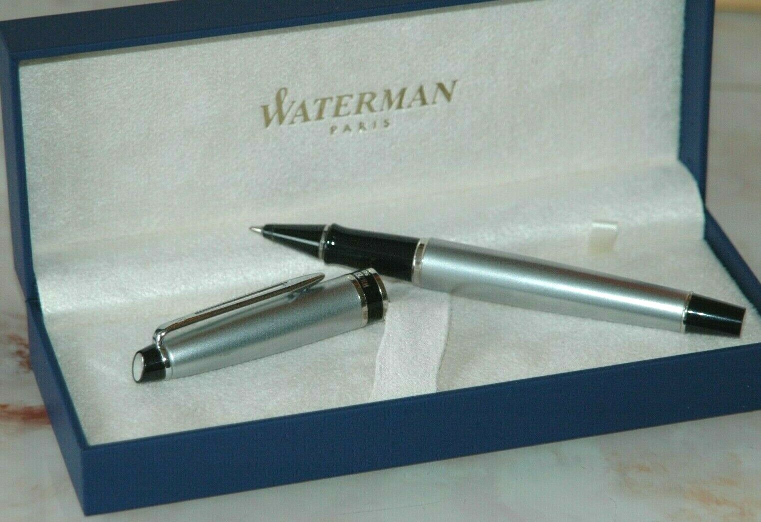 Stylo roller Waterman Expert Chrome pour écrire sans fatigue sur carnet de notes et agendas