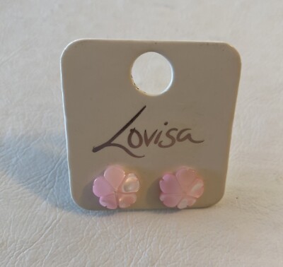 New Lovisa Pink Pearlized Flowers Earrings Gift Fashion Women