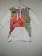 Vtg A Fine Mess T-Shirt Hoodie Sz XL White Floral Flower Power USA Made