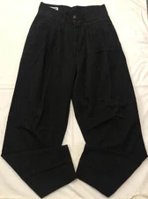 Vtg 1990s Bojo One World Pants Mens 31x33 Pleated Baggy Black Chino Cross