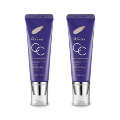 Deoproce Violet CC Cream No.21 Natural Beige SPF50+ PA+++ 50g*2Pcs / FREE SHIP