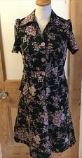 Vintage Green Floral Dress