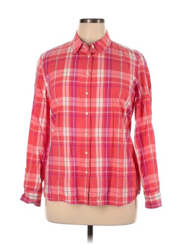 Tommy Hilfiger Women Red Long Sleeve Button-Down … - image 1