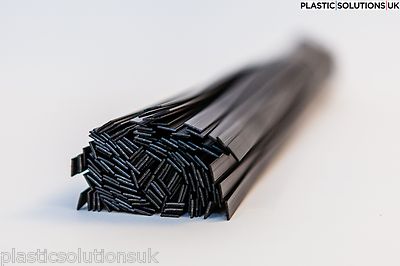PP/EPDM Kunststoff Schweißstäbe (8mm) flache Form, schwarz, 10-50 Stück Packung