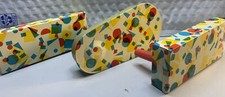 LOT Of 3 VINTAGE TIN LITHO NOISEMAKERS POLKA DOTS PARTY RATTLES