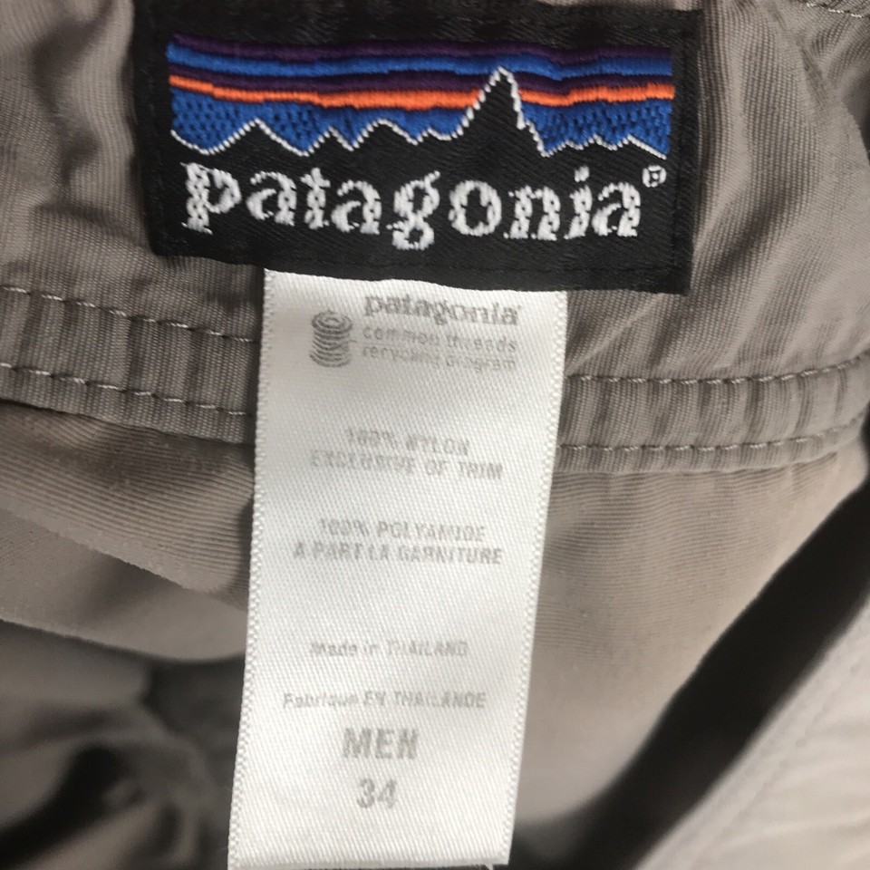 Patagonia Hybrid Board Shorts Mens 34 Brown Hiking Swimming 9’’ Inseam