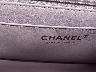 New 24P CHANEL Lilac Purple Violet Small Mini Top Handle Flap Bag