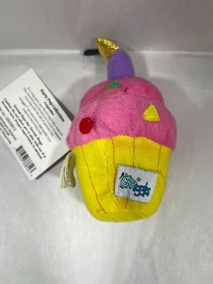Plush Cupcake Dog Toy with Squeaker Grriggles Party Pup Birthday Collection - Image 2 of 4