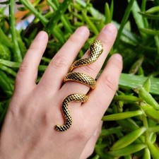 New Classic Oversized Gold Snake Ring