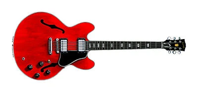 GEORGE MORGAN ILLUSTRATION Eric Clapton’s Gibson ES-335 Cream Guitar Greeting Card, DL size