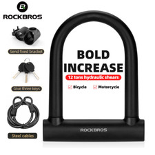 ROCKBROS Bike U Lock Anti-theft Cycling U-Sha...