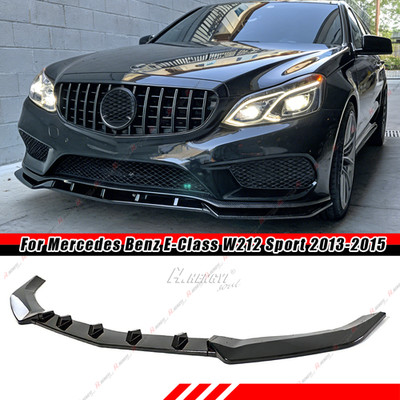 Car Front Bumper Spoiler Lip Kit For Mercedes Benz E Class W212 Sport 2013-2015