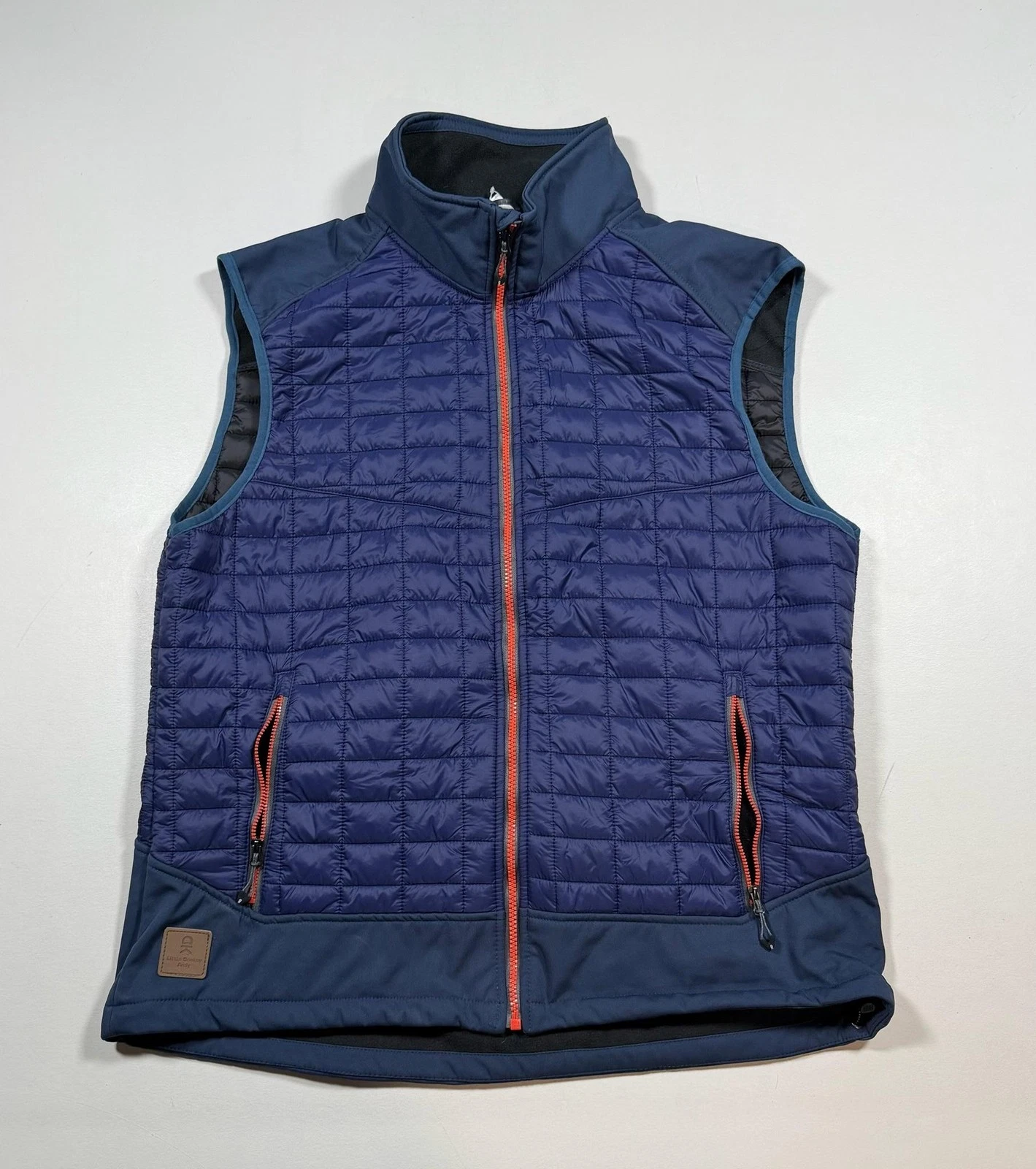 Little Donkey Andy Vest Mens XL Blue Quilted Full Zip Insulated Outdoor Hiking