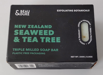 Beau & Duke 8.8oz Bar Soap New Zealand Seaweed & Tea Tree Exfoliating Botanicals