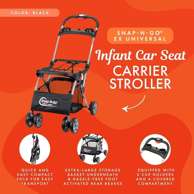 Lightweight Stroller Frame Infant Car Seat Carrier Travel System Easy Fold New - Image 3 of 4