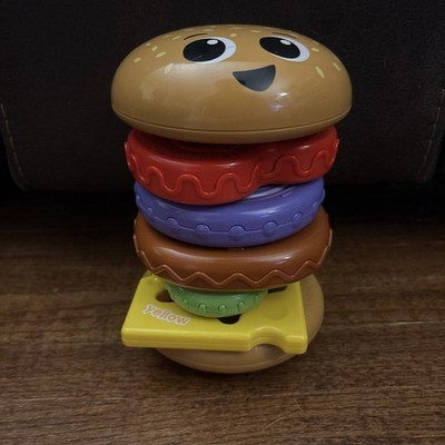LeapFrog 4-in-1 Learning Hamburger Stacker Colors Shapes Toddlers Kids Toy