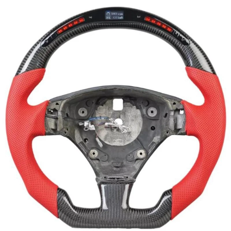 For Maserati GranTurismo GT 2008 2009-2019 Real Carbon Fiber LED Steering Wheel Foto 2 de 4