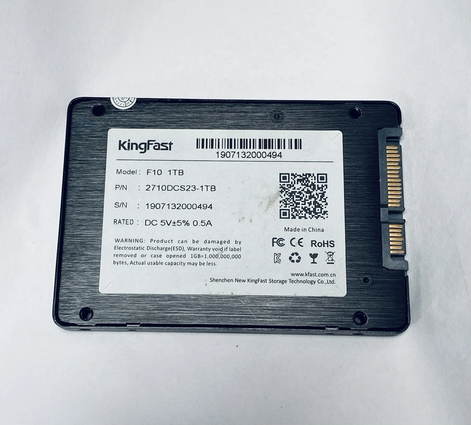 KingFast F10 SATA 2.5" Internal SSD Solid State Drive, 2710DCS23-1TB - Image 2 of 3