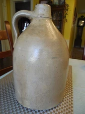 Antique American Salt Glaze 1 Gal.Stoneware Whiskey Jug