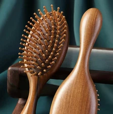 ural Wooden Hair Brush Detangling Massage Comb Anti Static Scalp Care