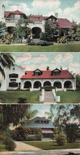 LOS ANGELES CA LOT OF 3 POSTCARD TYPICAL HOME TYPES MISSION BUNGALO c1910 71126