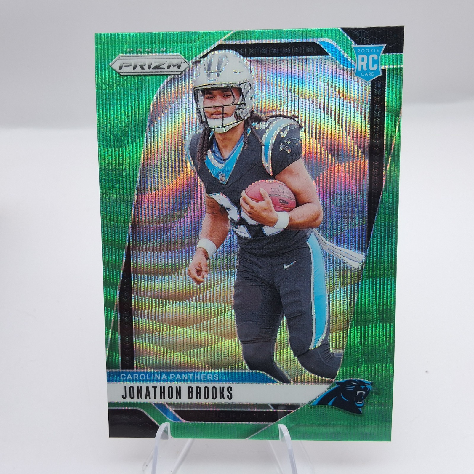2024 Prizm Jonathon Brooks GREEN WAVE ROOKIE SP #357 Panini Carolina Panthers RC
